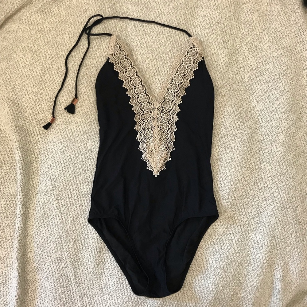 One-piece Swimsuit with Lace detail - Anthropology